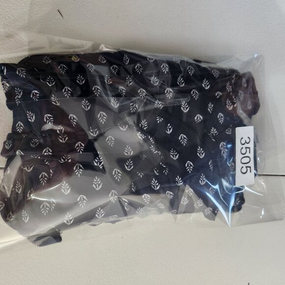 Old Navy Womens Navy Blue White Printed Jumpsuit Size Tall Large Tie Waist - Picture 16 of 16